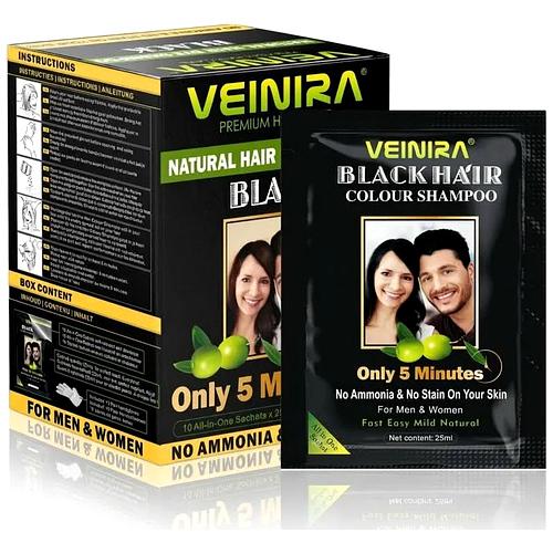 VEINIRA COLOUR SHAMPOO BLACK 25MLX10