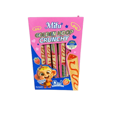 MIFU HOOP CRUNCHY STRAWBERRY FALVOR 30X12GR